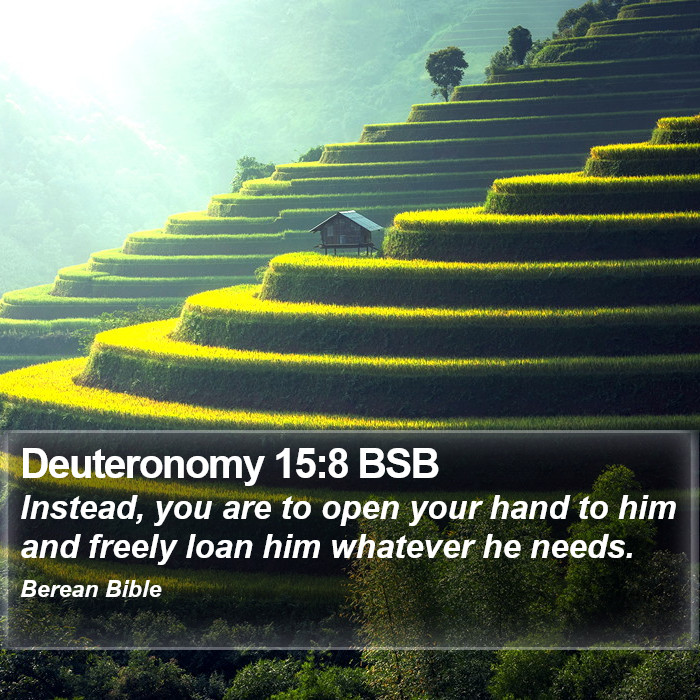 Deuteronomy 15:8 BSB Bible Study