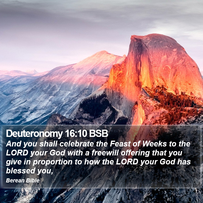 Deuteronomy 16:10 BSB Bible Study