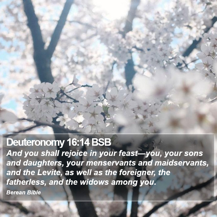 Deuteronomy 16:14 BSB Bible Study