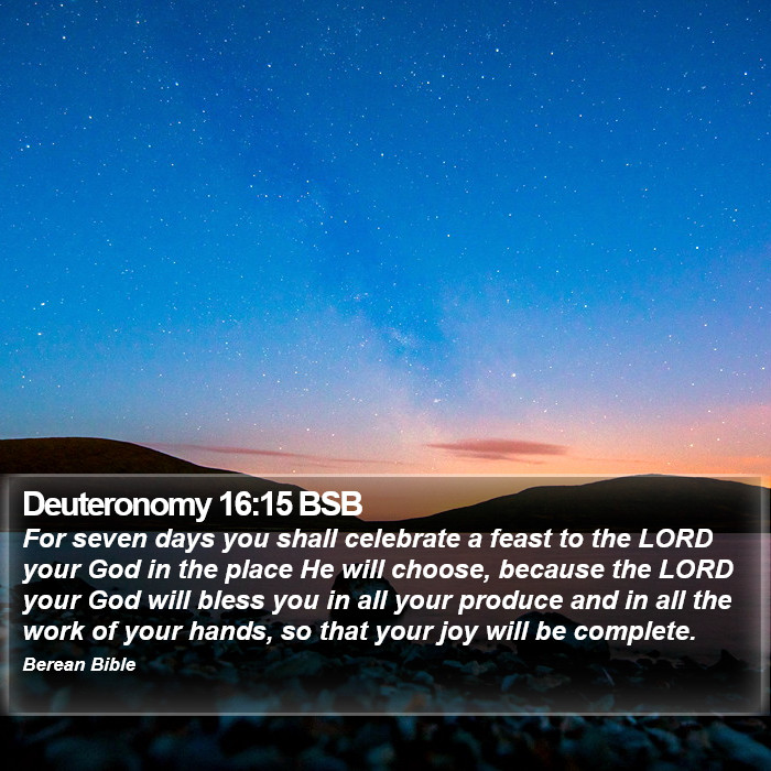 Deuteronomy 16:15 BSB Bible Study