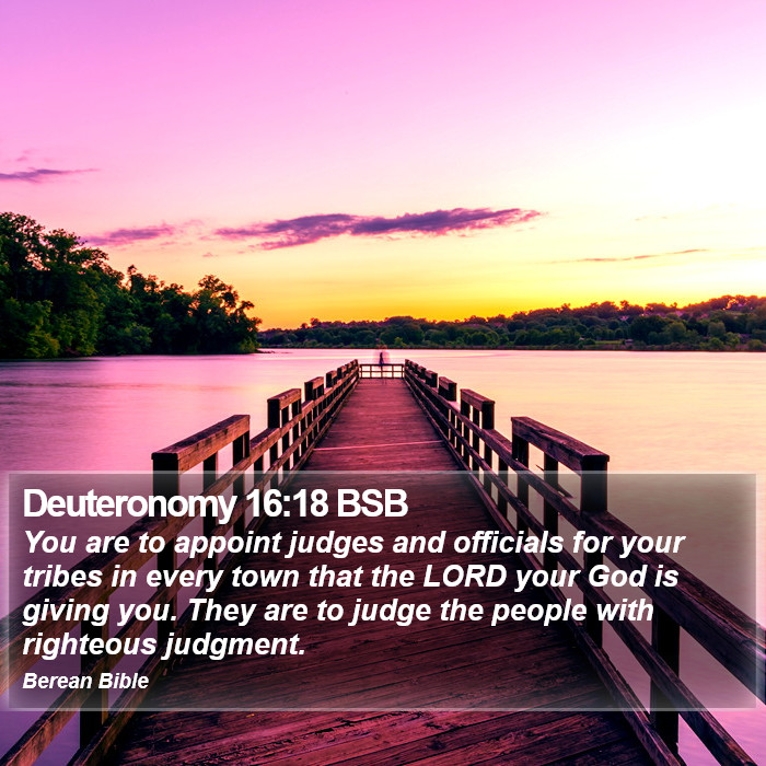 Deuteronomy 16:18 BSB Bible Study