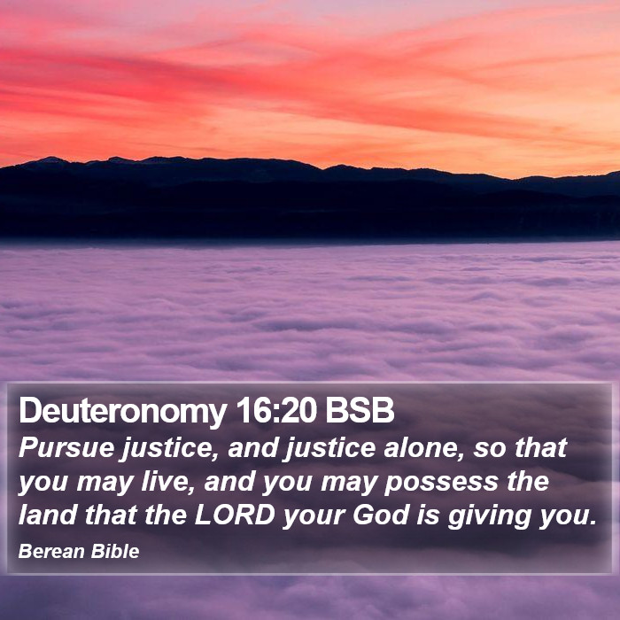 Deuteronomy 16:20 BSB Bible Study