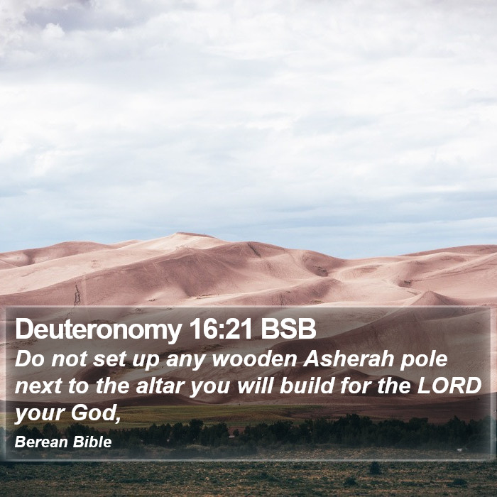 Deuteronomy 16:21 BSB Bible Study