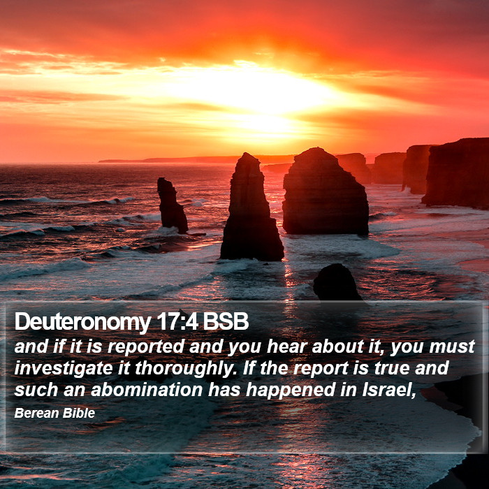 Deuteronomy 17:4 BSB Bible Study