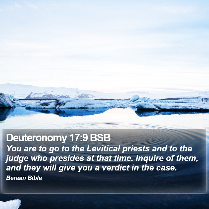 Deuteronomy 17:9 BSB Bible Study