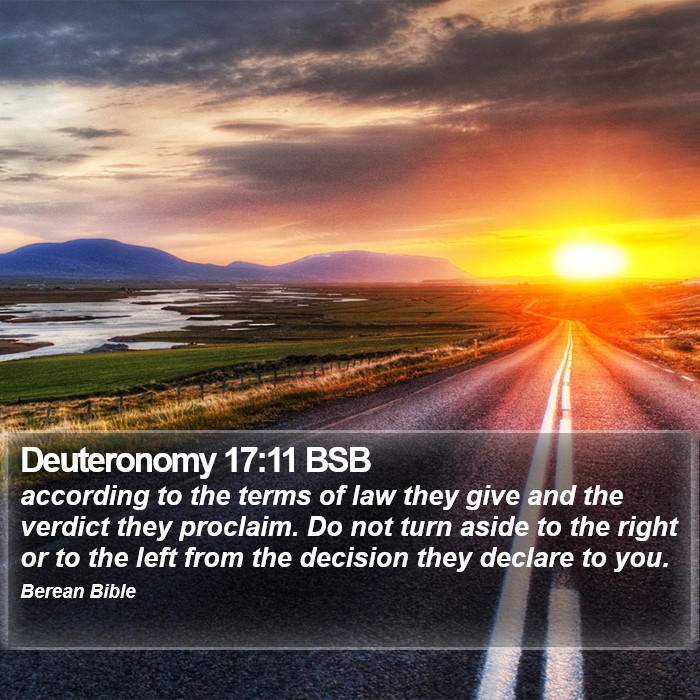 Deuteronomy 17:11 BSB Bible Study