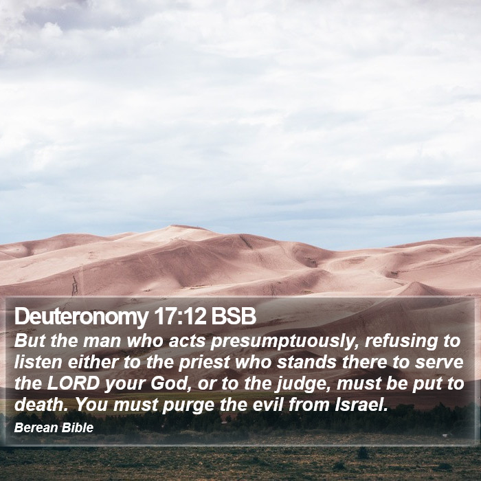 Deuteronomy 17:12 BSB Bible Study