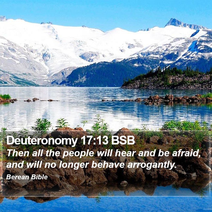 Deuteronomy 17:13 BSB Bible Study