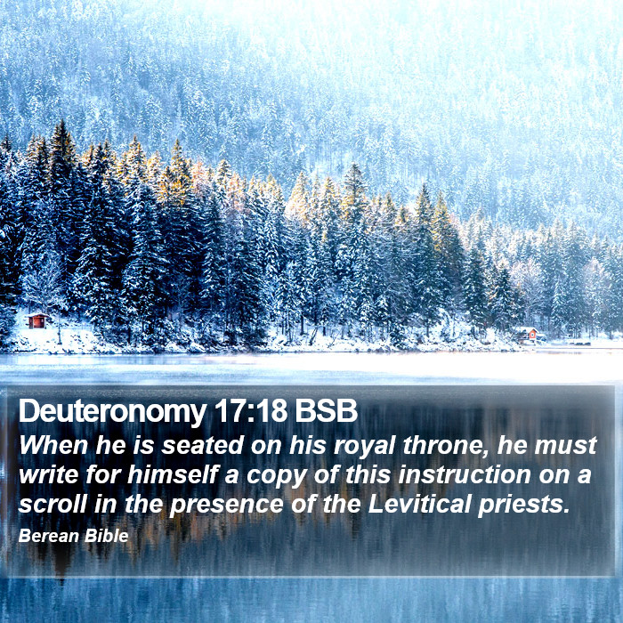 Deuteronomy 17:18 BSB Bible Study