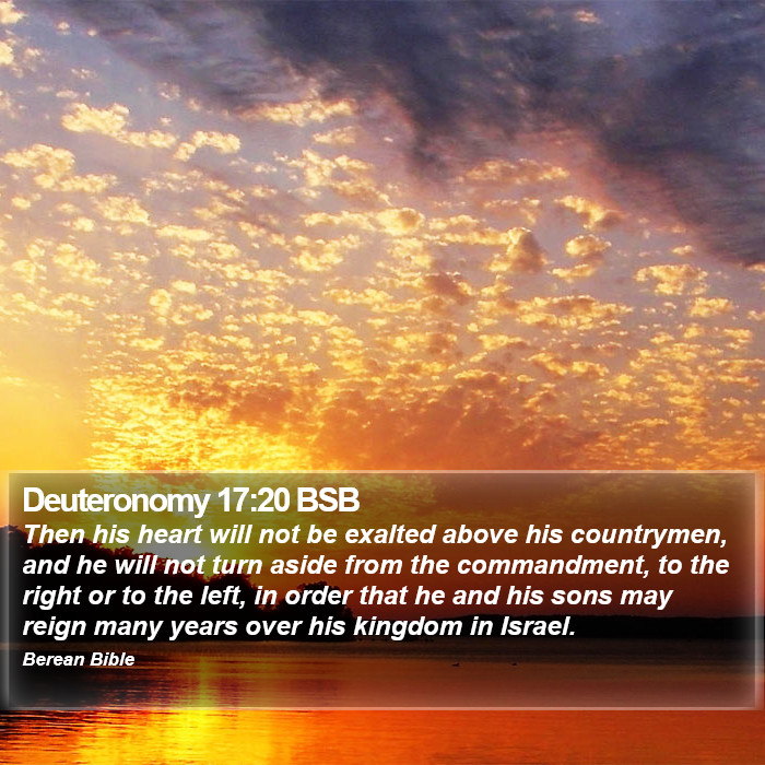 Deuteronomy 17:20 BSB Bible Study