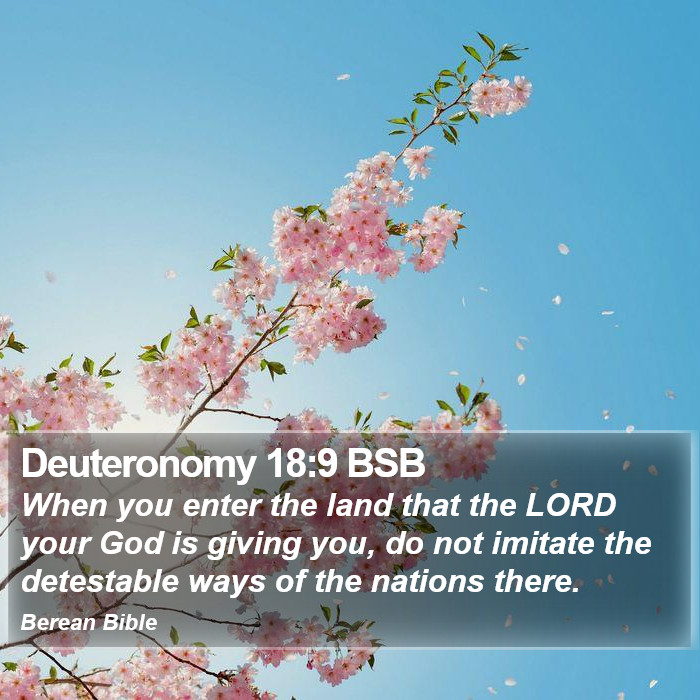 Deuteronomy 18:9 BSB Bible Study