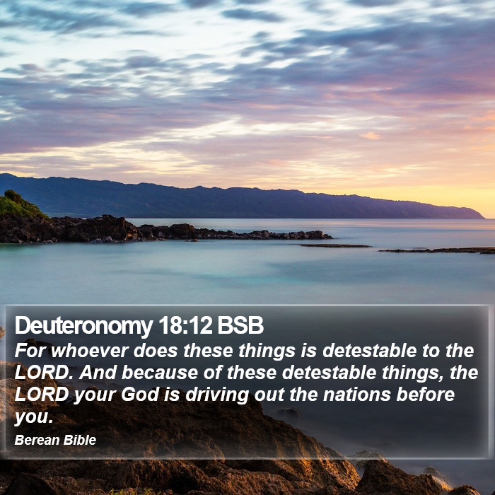 Deuteronomy 18:12 BSB Bible Study