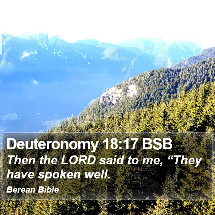 Deuteronomy 18:17 BSB Bible Study