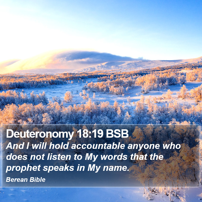 Deuteronomy 18:19 BSB Bible Study