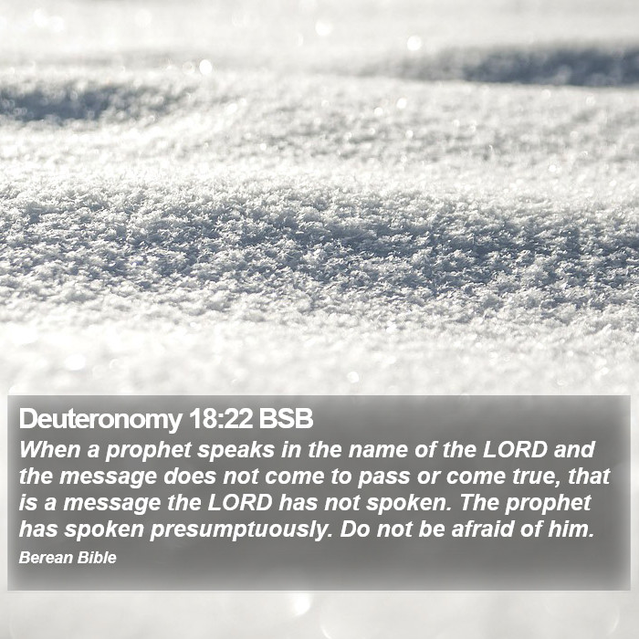 Deuteronomy 18:22 BSB Bible Study