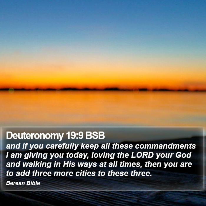 Deuteronomy 19:9 BSB Bible Study