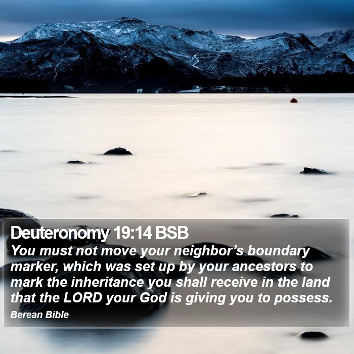 Deuteronomy 19:14 BSB Bible Study