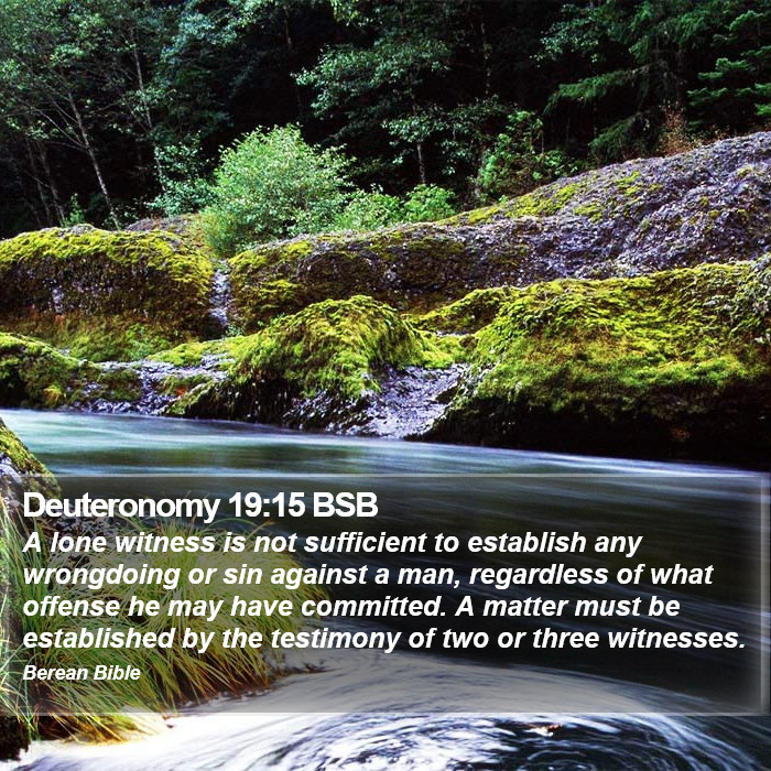 Deuteronomy 19:15 BSB Bible Study