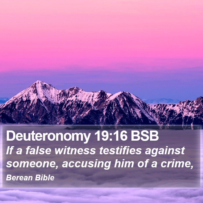 Deuteronomy 19:16 BSB Bible Study