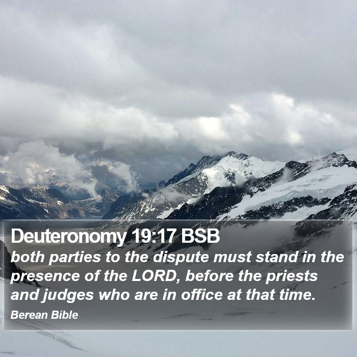 Deuteronomy 19:17 BSB Bible Study