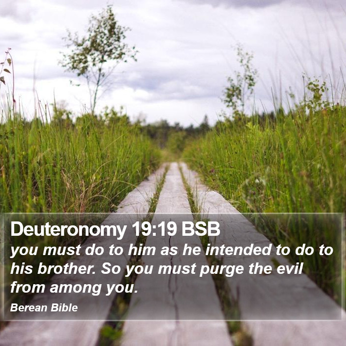 Deuteronomy 19:19 BSB Bible Study