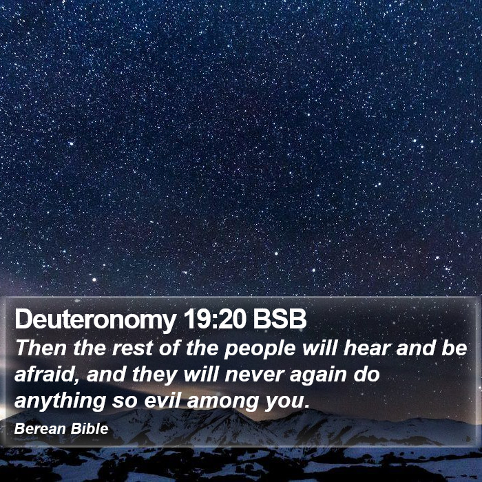 Deuteronomy 19:20 BSB Bible Study