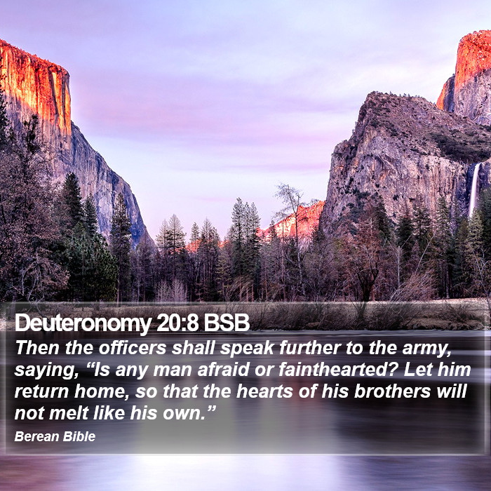 Deuteronomy 20:8 BSB Bible Study