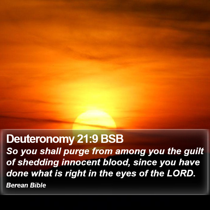 Deuteronomy 21:9 BSB Bible Study