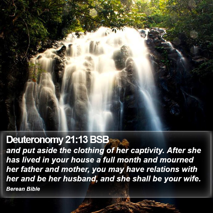 Deuteronomy 21:13 BSB Bible Study