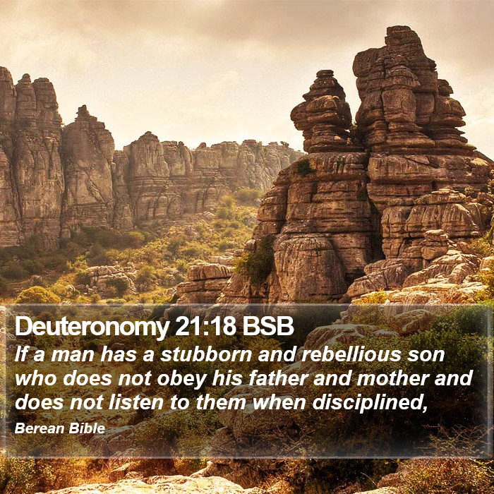 Deuteronomy 21:18 BSB Bible Study