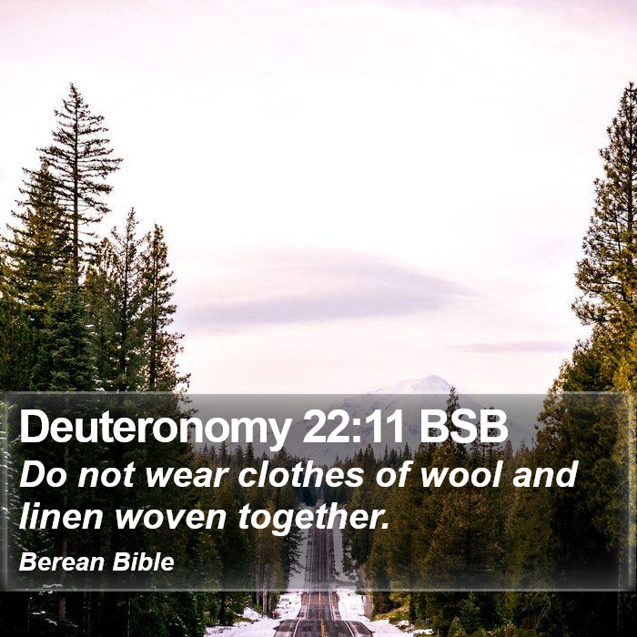 Deuteronomy 22:11 BSB Bible Study