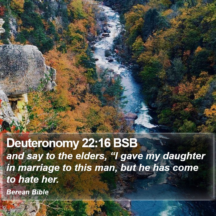 Deuteronomy 22:16 BSB Bible Study