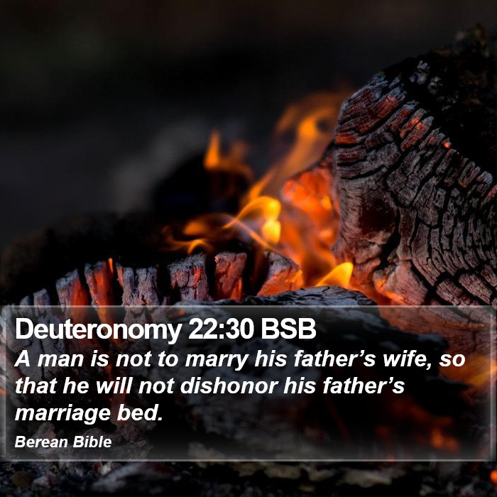 Deuteronomy 22:30 BSB Bible Study