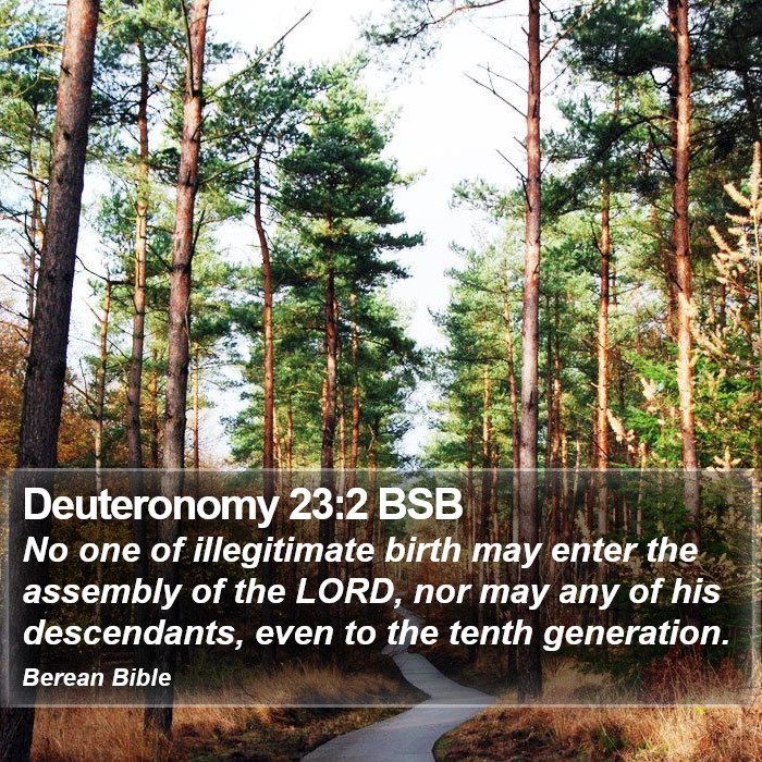 Deuteronomy 23:2 BSB Bible Study