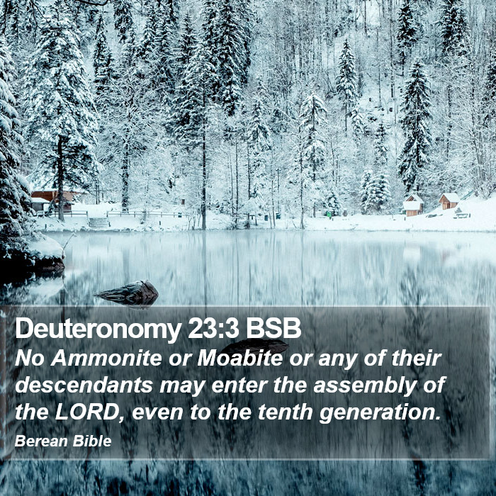 Deuteronomy 23:3 BSB Bible Study