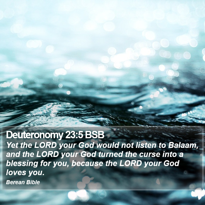 Deuteronomy 23:5 BSB Bible Study