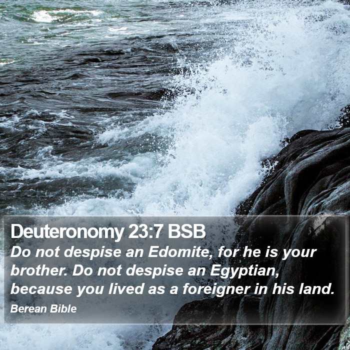 Deuteronomy 23:7 BSB Bible Study