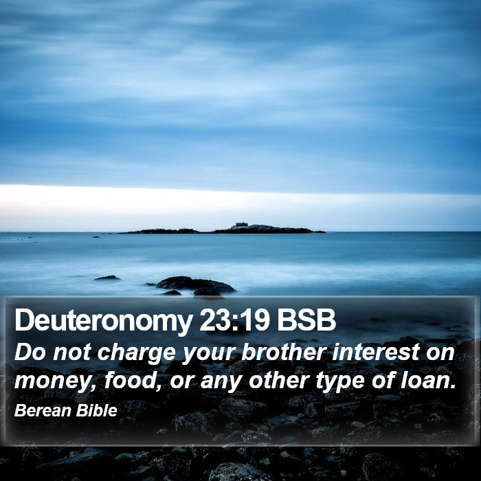 Deuteronomy 23:19 BSB Bible Study