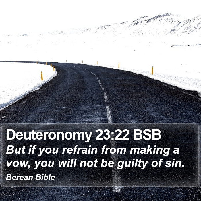 Deuteronomy 23:22 BSB Bible Study