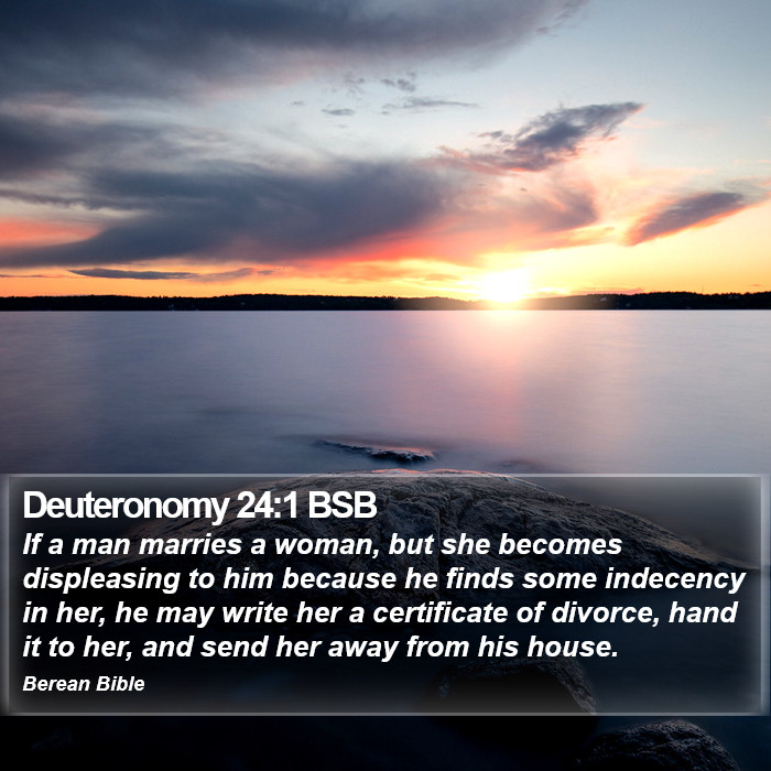 Deuteronomy 24:1 BSB Bible Study