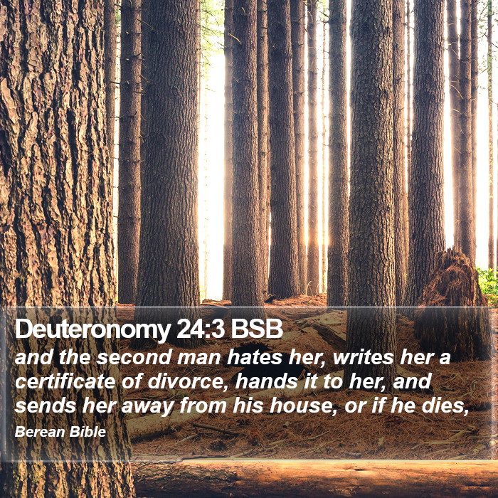 Deuteronomy 24:3 BSB Bible Study