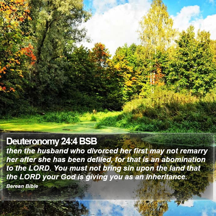 Deuteronomy 24:4 BSB Bible Study