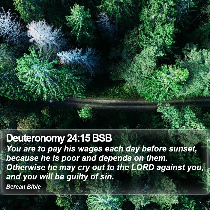 Deuteronomy 24:15 BSB Bible Study