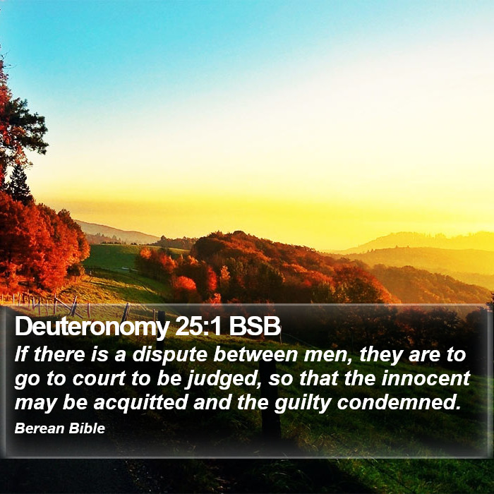 Deuteronomy 25:1 BSB Bible Study