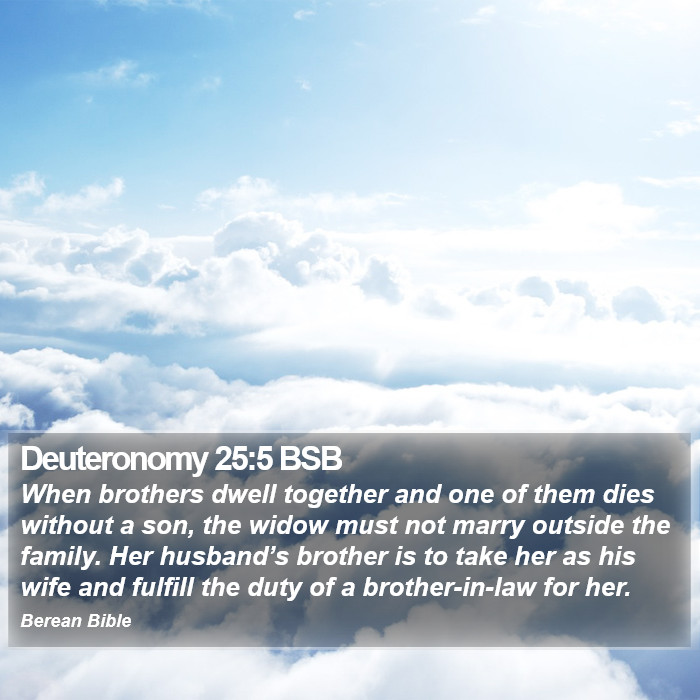 Deuteronomy 25:5 BSB Bible Study