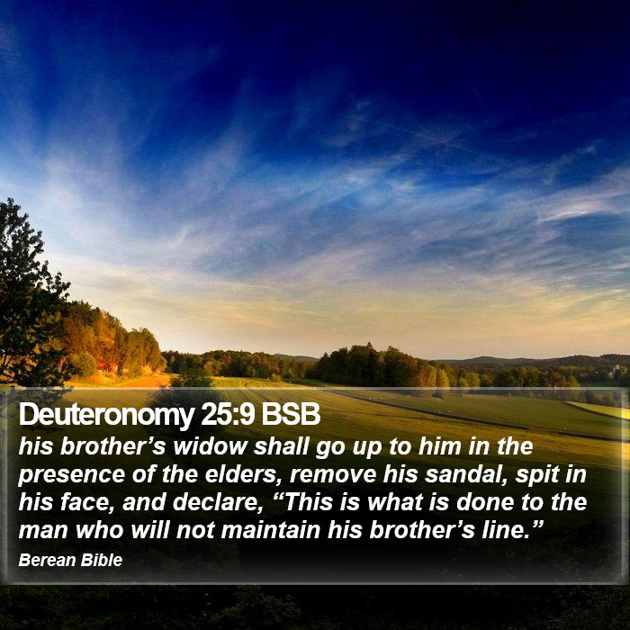 Deuteronomy 25:9 BSB Bible Study