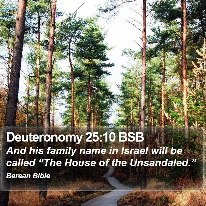 Deuteronomy 25:10 BSB Bible Study