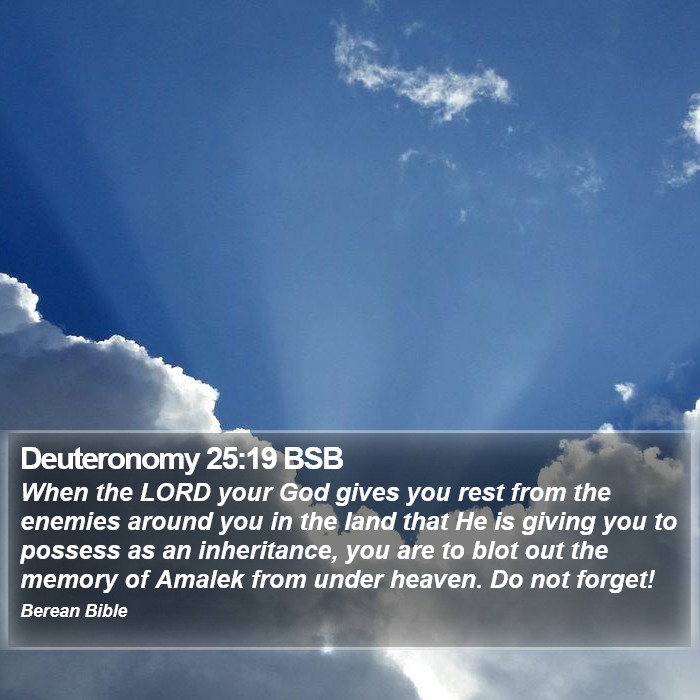 Deuteronomy 25:19 BSB Bible Study