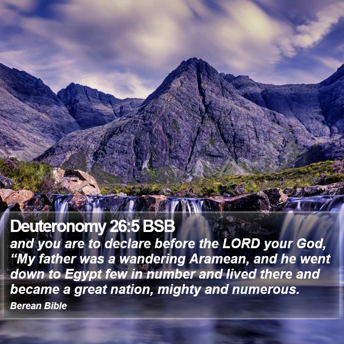 Deuteronomy 26:5 BSB Bible Study