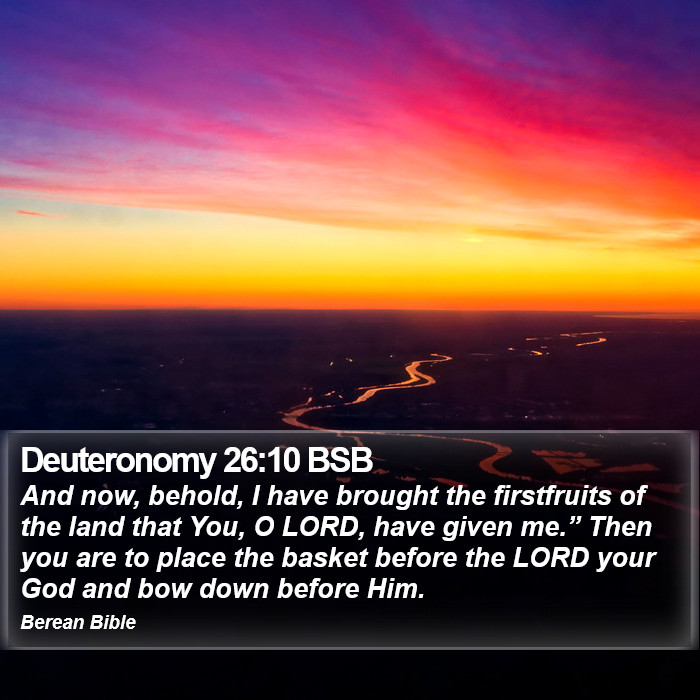 Deuteronomy 26:10 BSB Bible Study